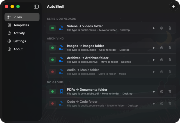 AutoShelf: Auto-organize files on your Mac