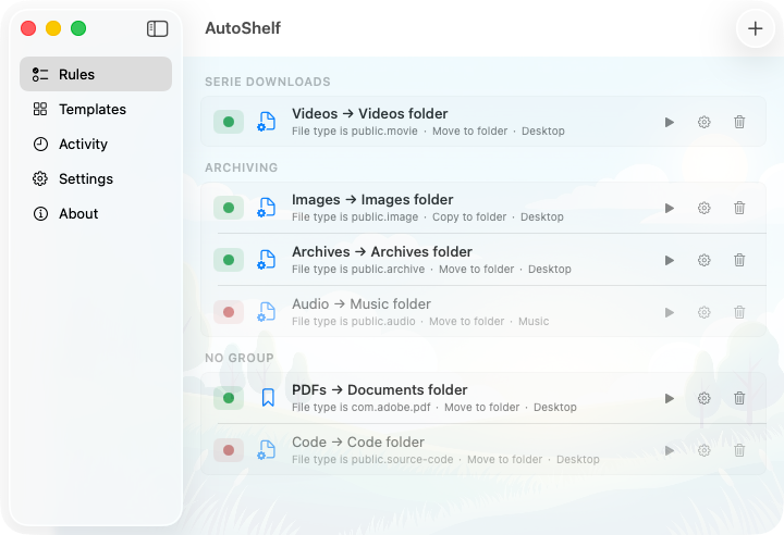 AutoShelf: Auto-organize files on your Mac
